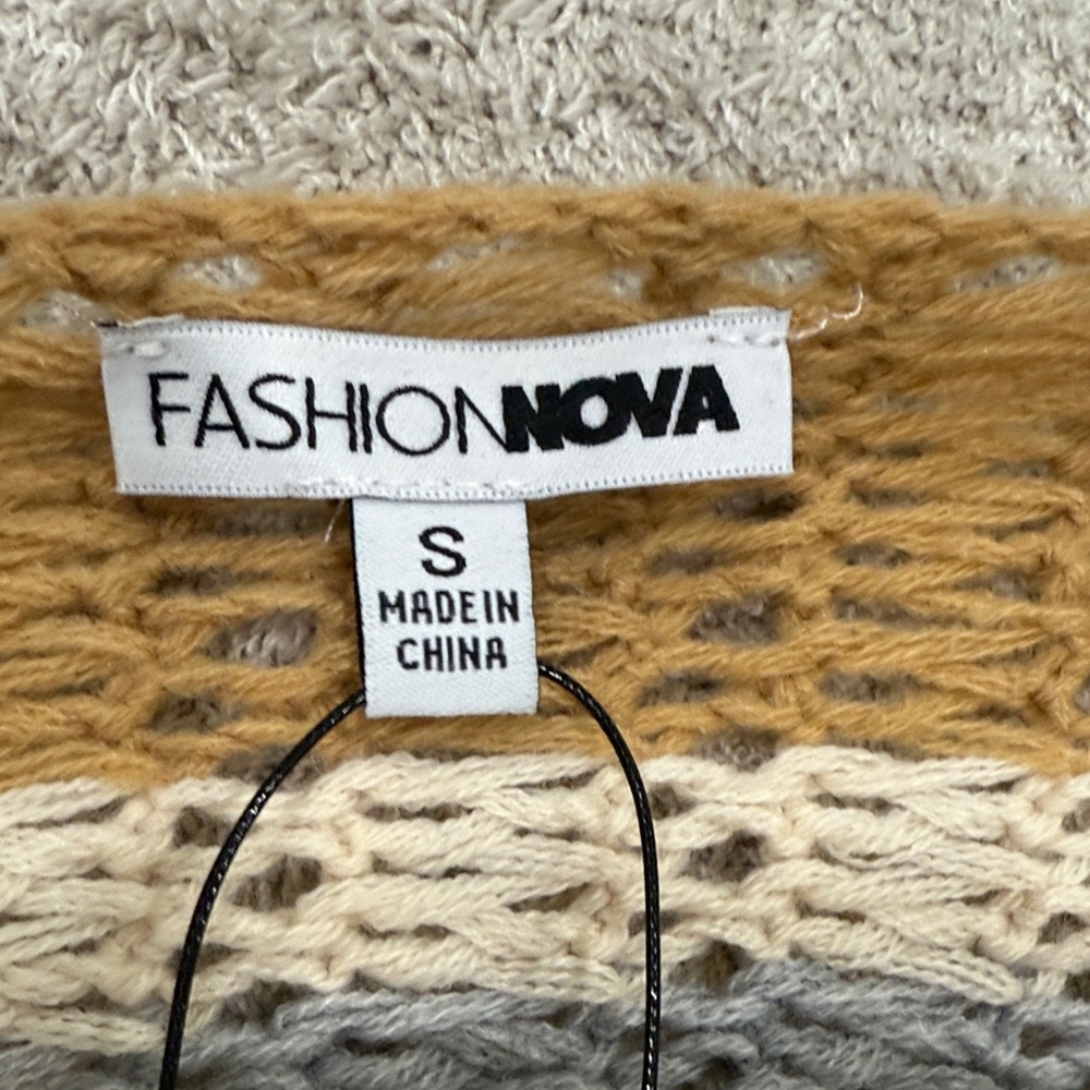 Fashion Nova Multicolor Striped Knit Sweater - Picture 3 of 3